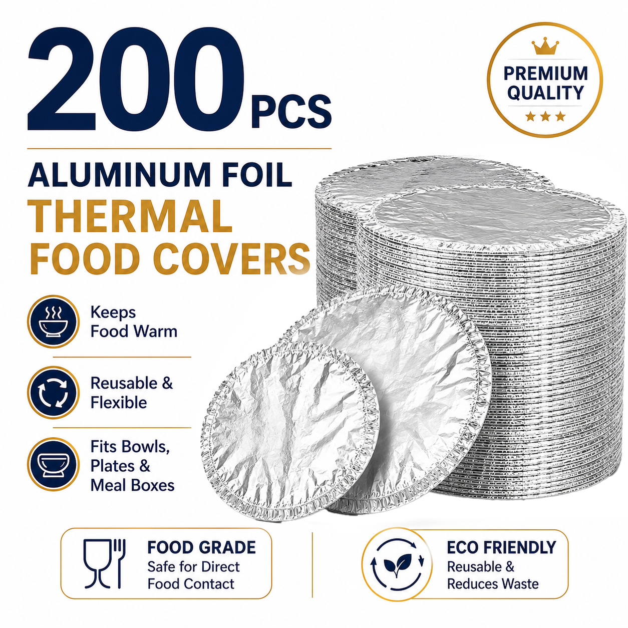 📢📢 50% OFF! ⏰【100 Pieces】 Aluminum Foil Insulating Cover