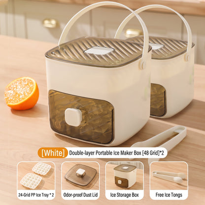 🧊Portable Ice Maker with Lid and Storage Box (48 cubes)
