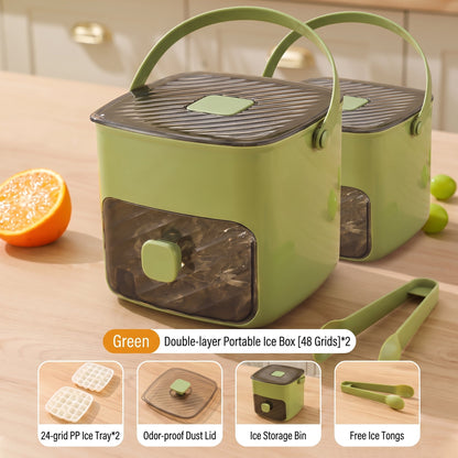 🧊Portable Ice Maker with Lid and Storage Box (48 cubes)