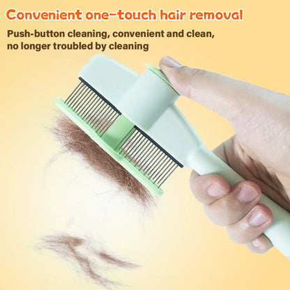 🔥3-in-1 NanoCare Pet Flea Comb Grooming Brush ☑️ Removes Fleas, Cleans Fur & Massages Skin