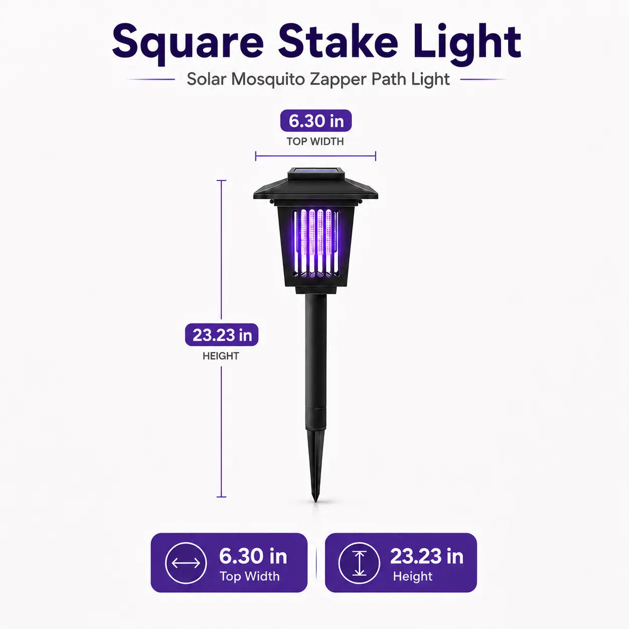 Dual-Mode Solar Bug Zapper, Outdoor Garden Pest Repeller 🦟