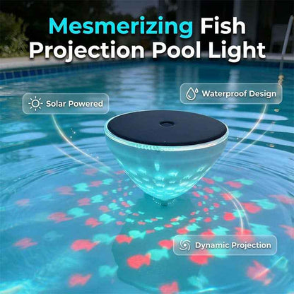 🐟43% OFF Now✨Solar Floating Pool Light with Magical Fish Projection 🌊💡